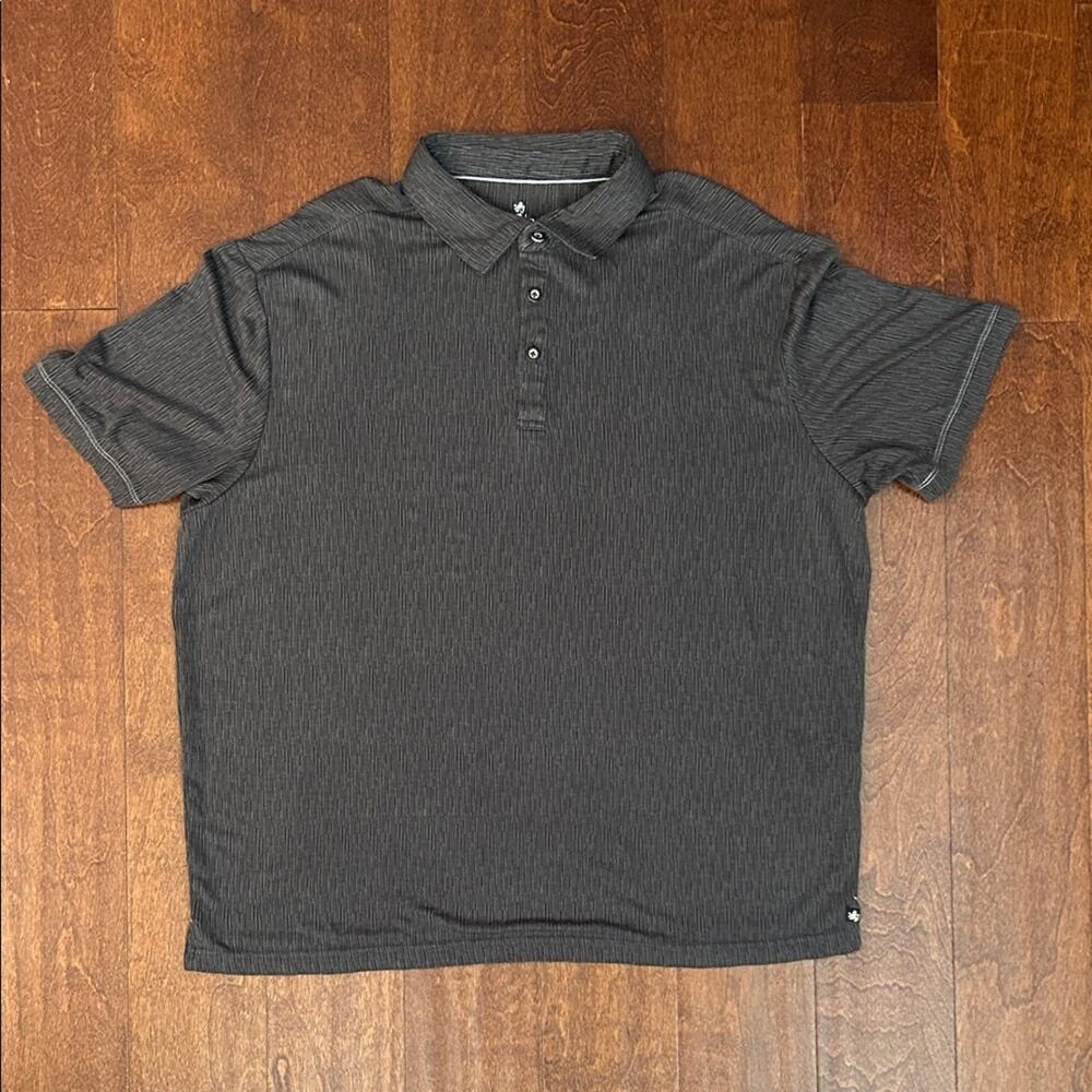 Nat Nast Men’s Modal Blend Dark Gray Casual Collared Polo Shirt, Size Large